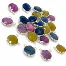 10Pcs-13Pcs Natural SapphBulk Wholesale Jewelry Supplies Sterling Silver Jewelry Findings 13x14mm
