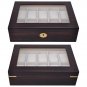 10Slots Single Watch Display Ebony Wood Matt LA01