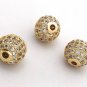 12mm Shamballa Beads; Spacer Beads; Pave Beads; CZ MicroRose Gold Beads Jewelry Supplies Platinum