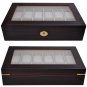 12Slots Single Watch Display Ebony Wood Matt LA01