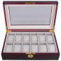 12Slots Single Watch Display Ebony Wood Matt LA01