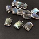 13 Pcs Labradorite Gemstone Charms; SterlingJewelry Making Jewelry Supplies 17x10mm Default Title