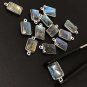 13 Pcs Labradorite Gemstone Charms; SterlingJewelry Making Jewelry Supplies 17x10mm Default Title