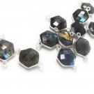 13 Pcs Natural Labradorite Double Bail Connectors Bulk Connector Charms 19.5x12.5mm Default Title