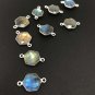 13 Pcs Natural Labradorite Double Bail Connectors Bulk Connector Charms 19.5x12.5mm Default Title