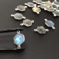 13 Pcs Natural Labradorite Double Bail Connectors Bulk Connector Charms 19.5x12.5mm Default Title