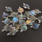 13 Pcs Natural Labradorite Double Bail Connectors Bulk Connector Charms 19.5x12.5mm Default Title