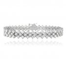 13ct Cubic Zirconia Chevron Tennis Bracelet BBR13454
