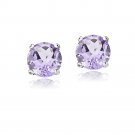 14K Gold 1.5ct Amethyst Stud Earrings, 6mm EWG12500A