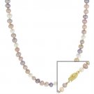14k Gold 4-5mm Genuine Multi-Colored Freshwater Cultured Pearl Necklace NSG10499