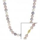 14k Gold 8-9mm Genuine Multi-Colored Freshwater Cultured Pearl Necklace NSG10503