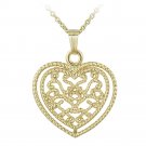 14K Gold Filled Filigree Heart Necklace PGF12394