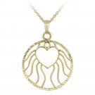 14K Gold Filled Round Heart Necklace PGF12393