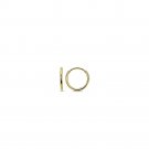 14K Gold Small Endless 1.2mm Round Thin Lightweight Unisex Hoop Earrings, 10mm HSG16089-10