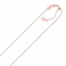 14k Rose Gold Adjustable Box Chain 0