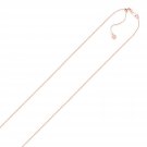14k Rose Gold Adjustable Cable Chain 0
