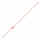 14k Rose Gold Chain Bracelet with Polished Knot