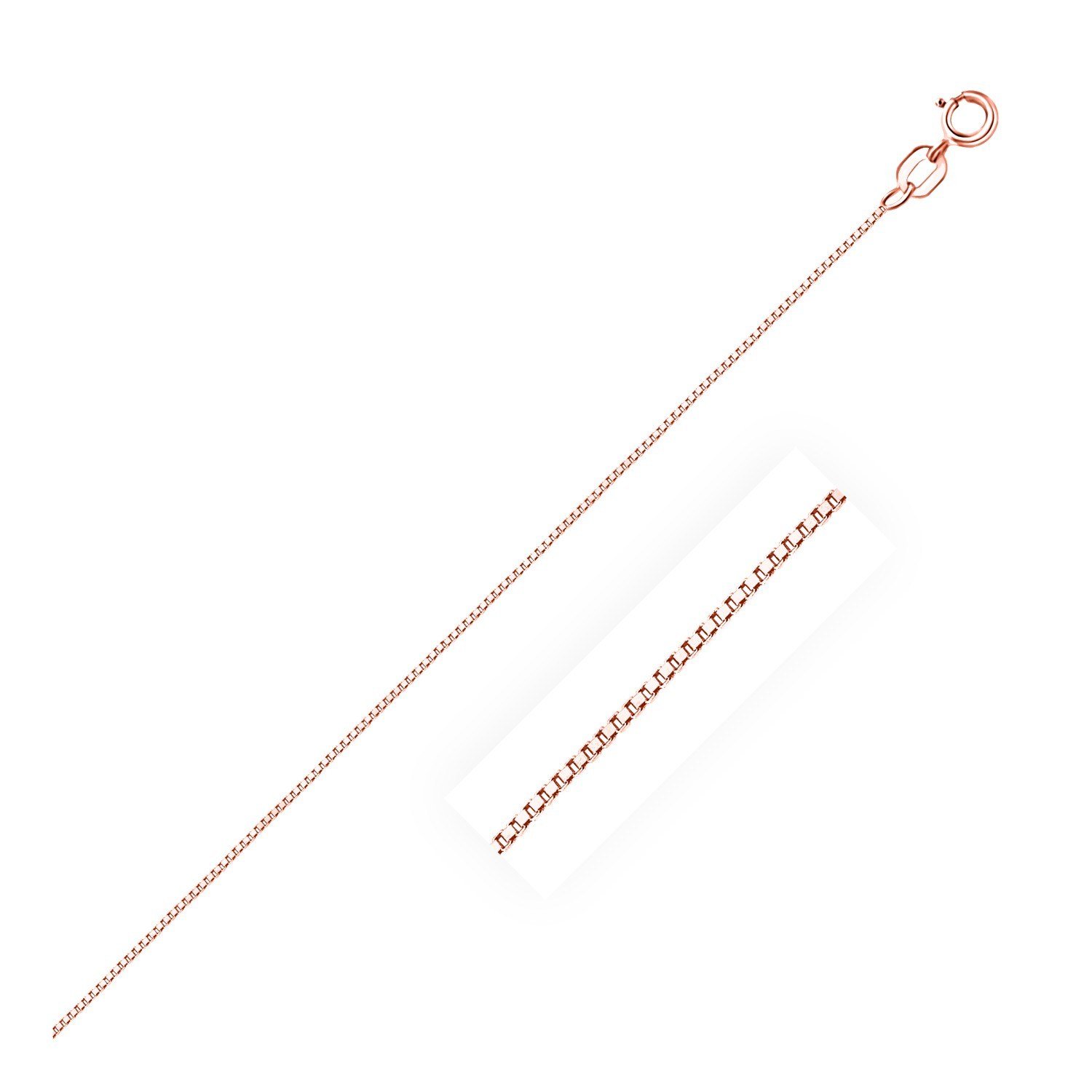 14k Rose Gold Classic Box Chain 0