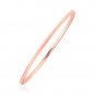 14k Rose Gold Concave Motif Thin Stackable Bangle
