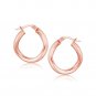 14k Rose Gold Italian Twist Hoop Earrings (5-8 inch Diameter) Rose Gold