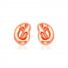 14k Rose Gold Polished Knot Earrings Rose Gold