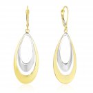14k Two-Tone Gold Graduated Open Double Teardrop Earrings D84833444