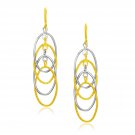 14k Two-Tone Gold Multiple Layer Interlaced Earrings D27492757