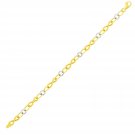 14k Two-Tone Gold Oval and Infinity Motif Link Bracelet