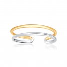 14k Two-Tone Gold Toe Ring with a Fancy Open Wire Style D146367