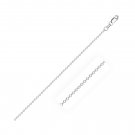 14k White Cable Link Chain 0