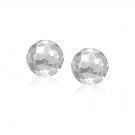 14k White Gold 7mm Round Faceted Style Stud Earrings D22267527