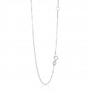 14k White Gold Adjustable Box Chain 0