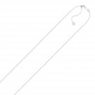 14k White Gold Adjustable Cable Chain 0