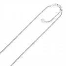 14k White Gold Adjustable Popcorn Chain 1
