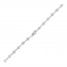 14k White Gold Bracelet with Polished Circles