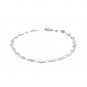 14k White Gold Bracelet with Polished Circles