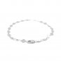 14k White Gold Bracelet with Polished Circles
