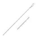 14k White Gold Diamond Cut Rolo Chain 1