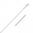 14k White Gold Diamond-Cut Bead Chain 1