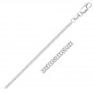 14k White Gold Foxtail 1.0mm Chain