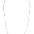 14k White Gold Necklace with Polished Circles