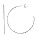14k White Gold Polished Hoop Earrings White Gold