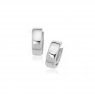 14k White Gold Snuggable Hoop Earrings D46987667