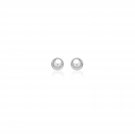 14k White Gold Spherical Stud Earrings (7.0 mm) D47064538