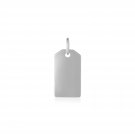 14K White Gold Tag Pendant White Gold