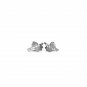 14k White Gold Textured Bar Earrings Yellow Gold