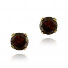 14K Yellow Gold 1.3ct Garnet Stud Earrings, 5mm ESG12499G