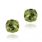 14K Yellow Gold 1.8ct Peridot Stud Earrings, 6mm ESG12500PD