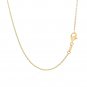 14k Yellow Gold 17 inch Necklace with Polished Ring Pendant
