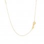 14k Yellow Gold 18 inch Two Strand Necklace with Circle and Bar Pendants